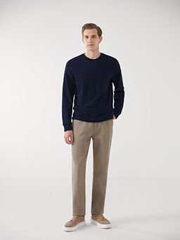 Bisiklet Yaka Uzun Kollu Erkek Sweatshirt