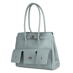 0037 grey, женская кожаная сумка "Casual" Barcelo Biagi