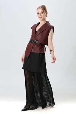 Костюм NIKVA н1018-2 чёрный и бордо  фото 2