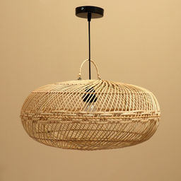 Светильник потолочный из ротанга «Ваю», 1×120 Вт, Е27, 50×50×25 см