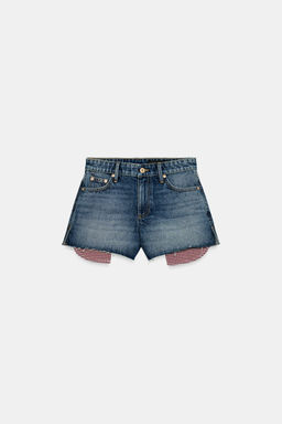 SHORTS Z1975 MOM FIT BAJO DESHILACHADO / Azul - Zara фото 7