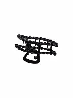 Цена за 6 шт. Крабик для волос «Иви», лист, 5 см, чёрный