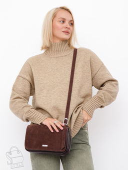 Сумка женская кожаная 9200-2MSS coffee Velina Fabbiano-Safenta