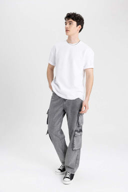 Широкие джинсовые брюки Baggy с нормальной талией и широкими штанинами - Defacto фото 5