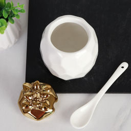 Банка для специй 250 мл с ложкой Ананас / CF432 /уп 54/ белая - ГалеонТрейд фото 2