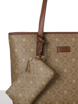 LACCOMA сумка A567-лагуна темно-бежевый эко кожа хлопок фото 7