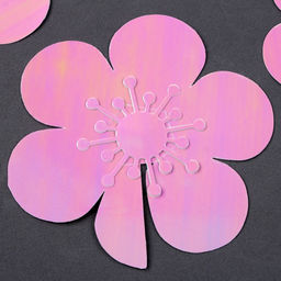 Цена за 2 шт. Топпер для торта Цветы, розовый