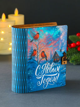 Копилка-книга для денег «С Новым годом», купюр, монет, 14×12×5 см