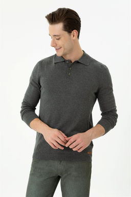 U. S. Polo Assn Мужской свитер антрацитового меланжа - U.s. polo assn фото 10