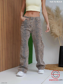 джинсы женские с принтом