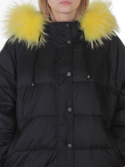 3072 BLACK Пальто зимнее пуховое женское (пух)