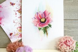 Набор для вышивания М.П.Студия А-047 Розовый Анемон СК/Распродажа 16 х 28 см