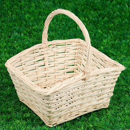 Корзина плетёная для хранения, 27×22×14 см, ручка h=13 см, ива