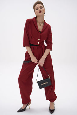 Короткий пиджак Джуди (бордовый) - Эльза фото 7