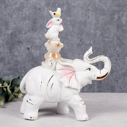 Статуэтка Пирамида: слон, обезьяна, заяц и птица 24х10х29 см / W657 /уп 18/ - Галеонтрейд фото 3