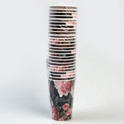 Цена за 10 шт. Стакан одноразовый бумажный «Цвети от счастья», 400 мл