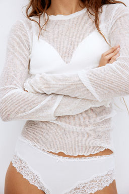 Pack de 3 bragas Hipster de encaje y algodon - H&m фото 2