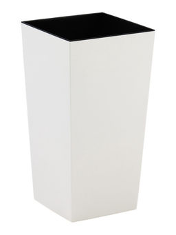Кашпо со вставкой 19х19х36 см (вставка 4,5 л) "ЖАСМИН 2" белый