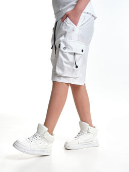 Шорты карго для мальчика 33-91203 белый - Mini maxi фото 5