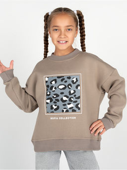 Свитшот Пятнышки детский девочка какао - София фото 7