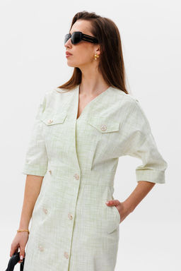 Платье NIKVA н491-3 яблоко штрихи  фото 4