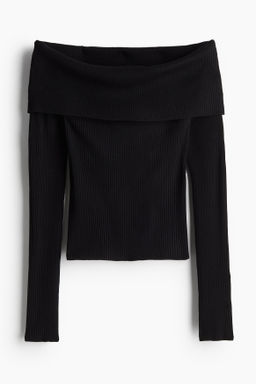 Top off-the-shoulder en punto de canale - H&m фото 9