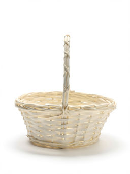 Корзина плетёная для хранения Matu, с ручкой, лоза, белая, набор 3 шт.