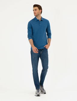 A__k Lacivert Slim Fit Basic Sweatshirt - Pierre cardin фото 4