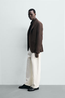 BLAZER REGULAR FIT 100% LANA / Marr?n