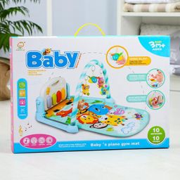Развивающий коврик Жирафик, с пианино, голубой - Simaland фото 7