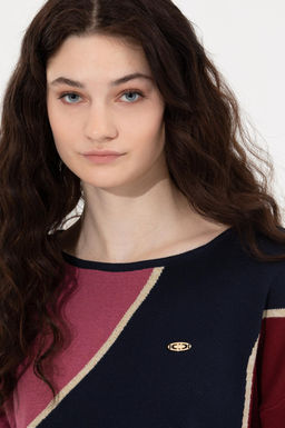 U. S. Polo Assn Женский темно-синий свитер с круглым вырезом - U.s. polo assn фото 2