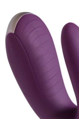 Многофункциональный стимулятор для пар Satisfyer Partner Double Fun, силикон, фиолетовый, 9 см  фото 17