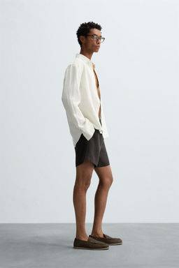 100% LINEN BERMUDA SHORTS - Zara фото 4