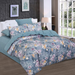 Постельное белье Далия (велюр) Семейный/Пододеяльник (молния): 2 шт. - 215*145; Простыня: 1 шт. - 260*240; Наволочка (с кантом): 2 шт. - 70*70; Наволочка (с кантом): 2 шт. - 50*70; Велюр - Арт элегант фото 2