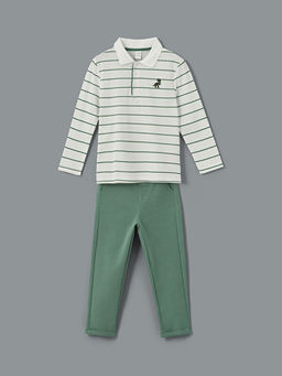 Polo Yaka Erkek ?ocuk Ti??rt ve Pantolon 2li