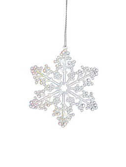 Ёлочная игрушка 6 шт. Зимнее волшебство. Созвездие пластик, снежинка, 12 см  фото 6