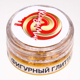 Глиттер фигурный Звёзды, золотые