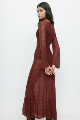 Maxivestido en punto pointelle - H&m фото 5