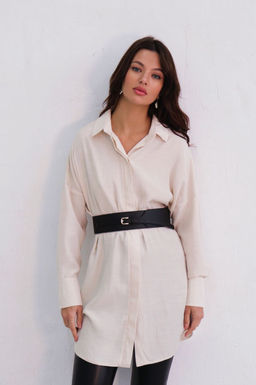 Базовая удлинённая рубашка свободного силуэта