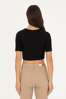 U. S. Polo Assn / Женская черная футболка - U.s. polo assn фото 5