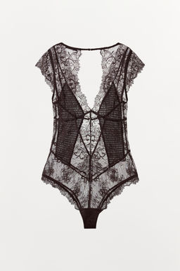 BODY COMBINADO ENCAJE / Granate