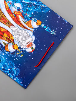 Цена за 2 шт. Пакет подарочный новогодний ламинированный, «Дед Мороз в лесу», 26×12×32 см