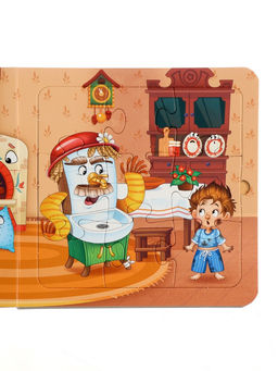 Книга картонная "Сказки в пазлах", 5 пазлов, 12 стр., Корней Чуковский