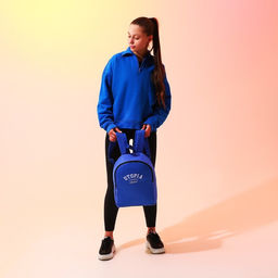 Рюкзак текстильный Utopia, 38х14х27 см, цвет синий - Nazamok фото 10