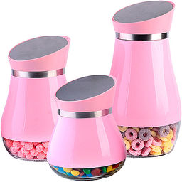 31031 Набор для сыпучих продуктов 3пр стекло/нерж/ст MB (х4)