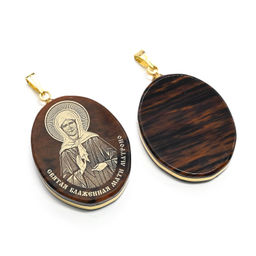 Кулон из обсидиана овал с окантовкой " Матроно " 20*30мм, 10гр.