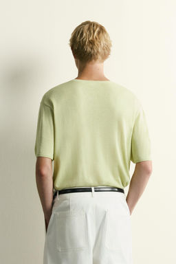 CAMISETA PUNTO LIGERO RELAXED FIT / Pistacho - Zara фото 3