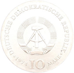 10 марок 1974 года Восточная Германия (ГДР) 200 лет со дня рождения Каспара Давида Фридриха