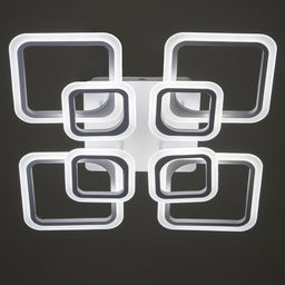 Люстра с ПДУ 59117/8WT, LED, 240 Вт, 3000-6000К, диммер, белый, 55×55×10 см