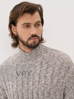 Свитер мужской 5232-12341. 07 молоко/коричневый